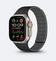 Creslia Magnetic Link Silicone Band for Apple Watch – Black - Creslia