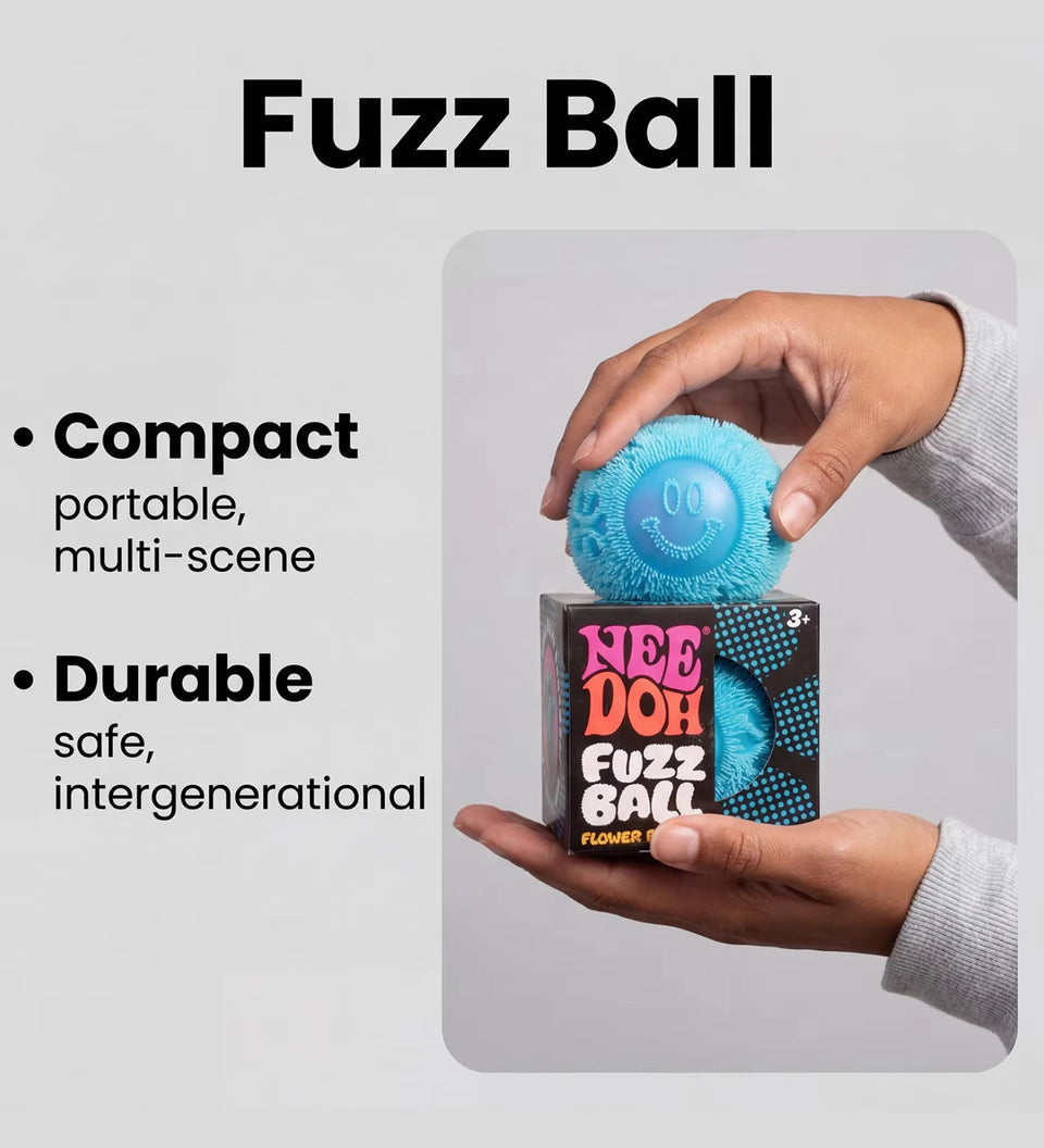 Fuzz Ball Squishy Stress Ball – Slow Rising Sensory Fidget Toy for Anxiety Relief | Adults & Kids