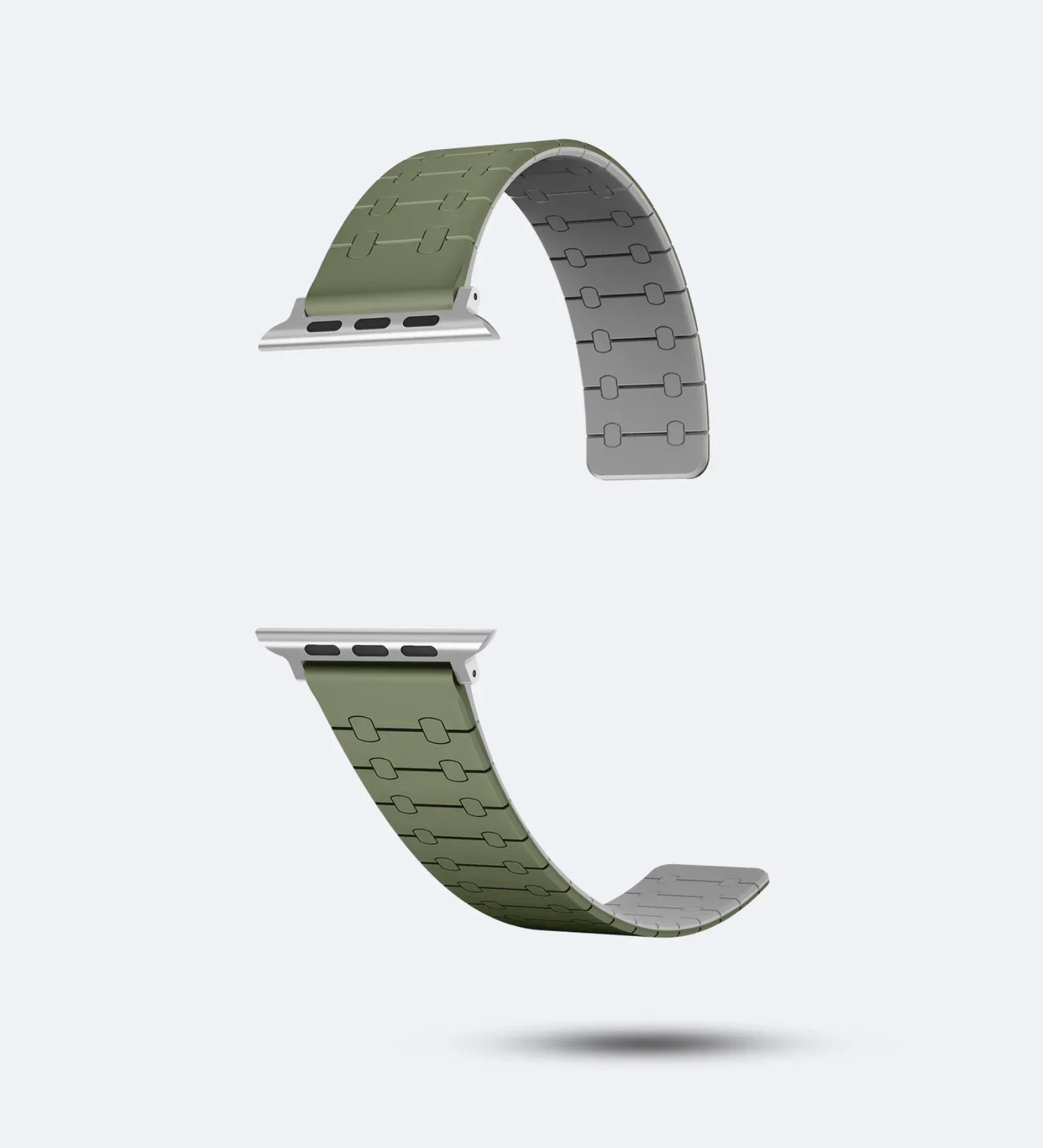 Creslia Magnetic Link Silicone Band for Apple Watch – Olive - Creslia