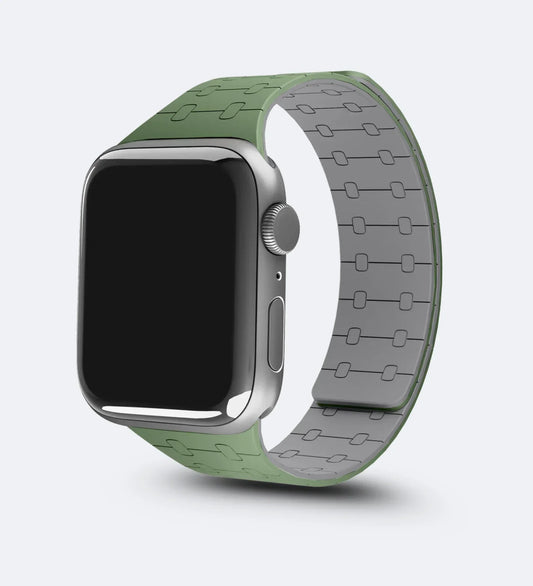 Creslia Magnetic Link Silicone Band for Apple Watch – Olive - Creslia