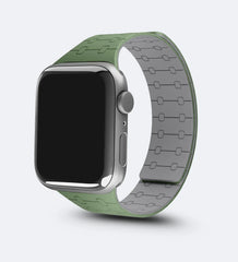 Creslia Magnetic Link Silicone Band for Apple Watch – Olive - Creslia
