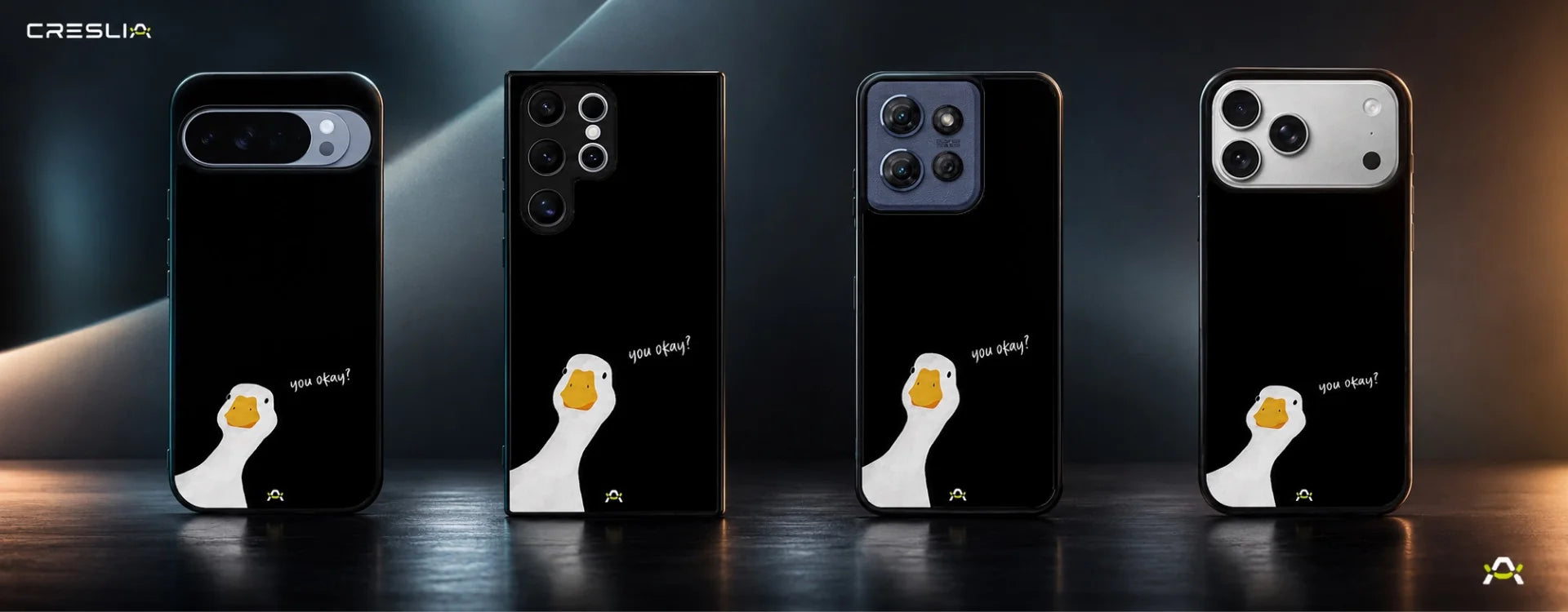 Creslia curious goose phone case - curious goose phone case desktop banner