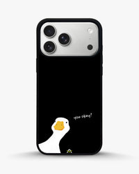 Curious Goose Phone Case - Quirky White & Black Print for iPhone, Samsung, Pixel, OnePlus & Vivo