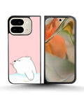 Creslia cute bear tongue pink case - cute bear tongue pink case google pixel 10 pro fold