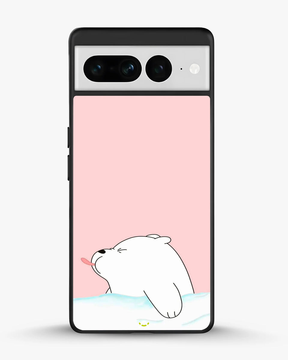 Creslia cute bear tongue pink case - cute bear tongue pink case google pixel 7 pro