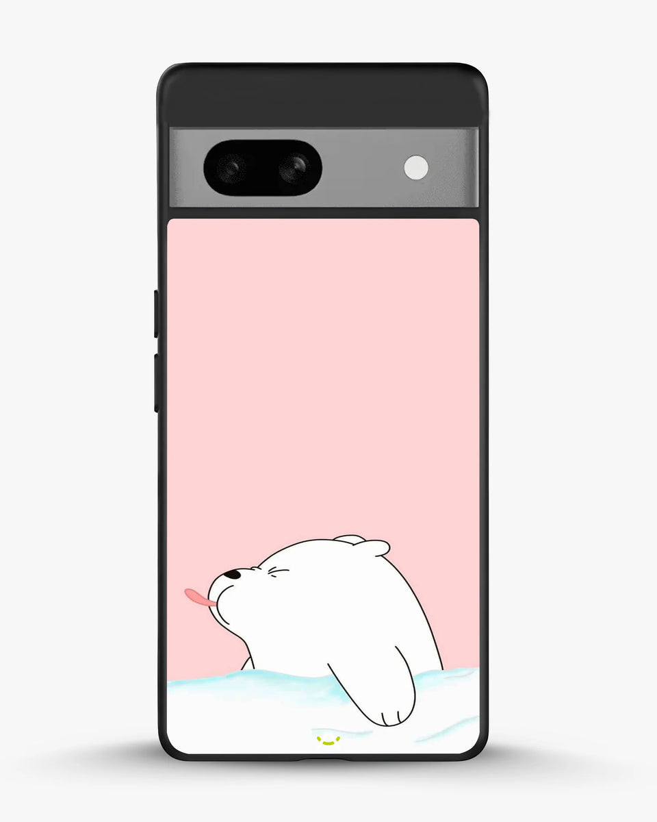 Creslia cute bear tongue pink case - cute bear tongue pink case google pixel 7a