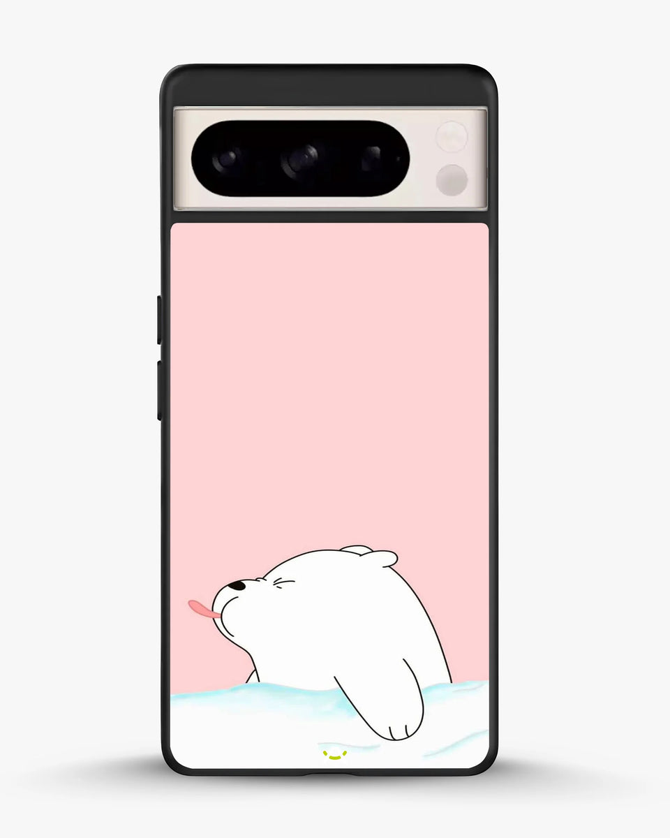 Creslia cute bear tongue pink case - cute bear tongue pink case google pixel 8 pro