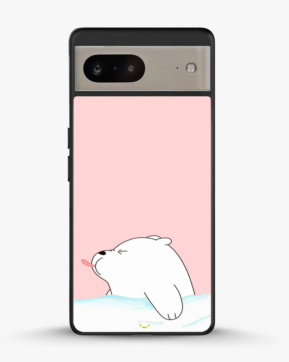 Creslia cute bear tongue pink case - cute bear tongue pink case google pixel 8a