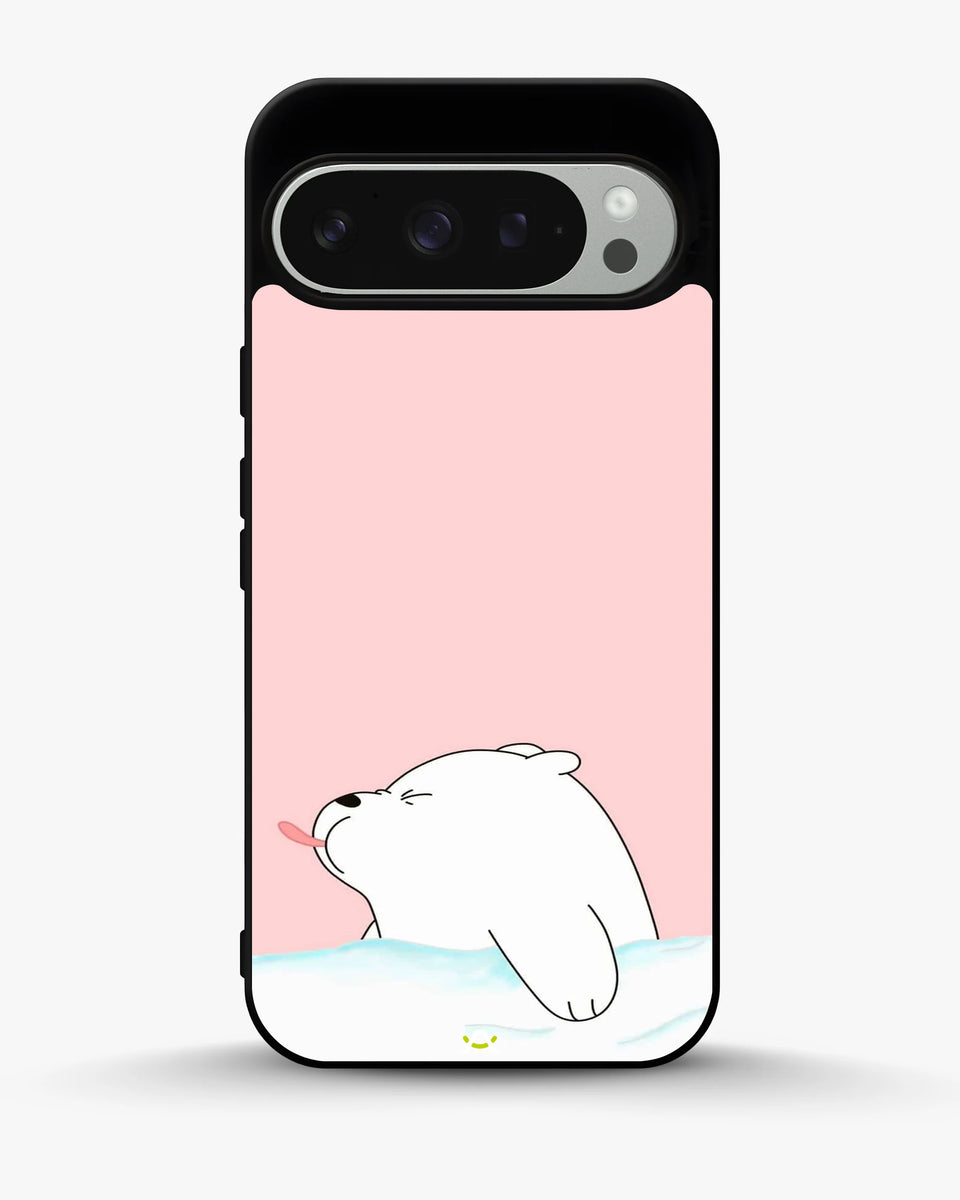 Creslia cute bear tongue pink case - cute bear tongue pink case google pixel 9 pro