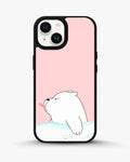 Creslia cute bear tongue pink case - cute bear tongue pink case iphone 15 plus