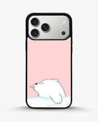 Cute Bear Tongue Out Phone Case - Glossy Aluminum Cover for iPhone, Samsung, Pixel, OnePlus & Vivo
