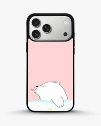 Cute Bear Tongue Out Phone Case - Glossy Aluminum Cover for iPhone, Samsung, Pixel, OnePlus & Vivo