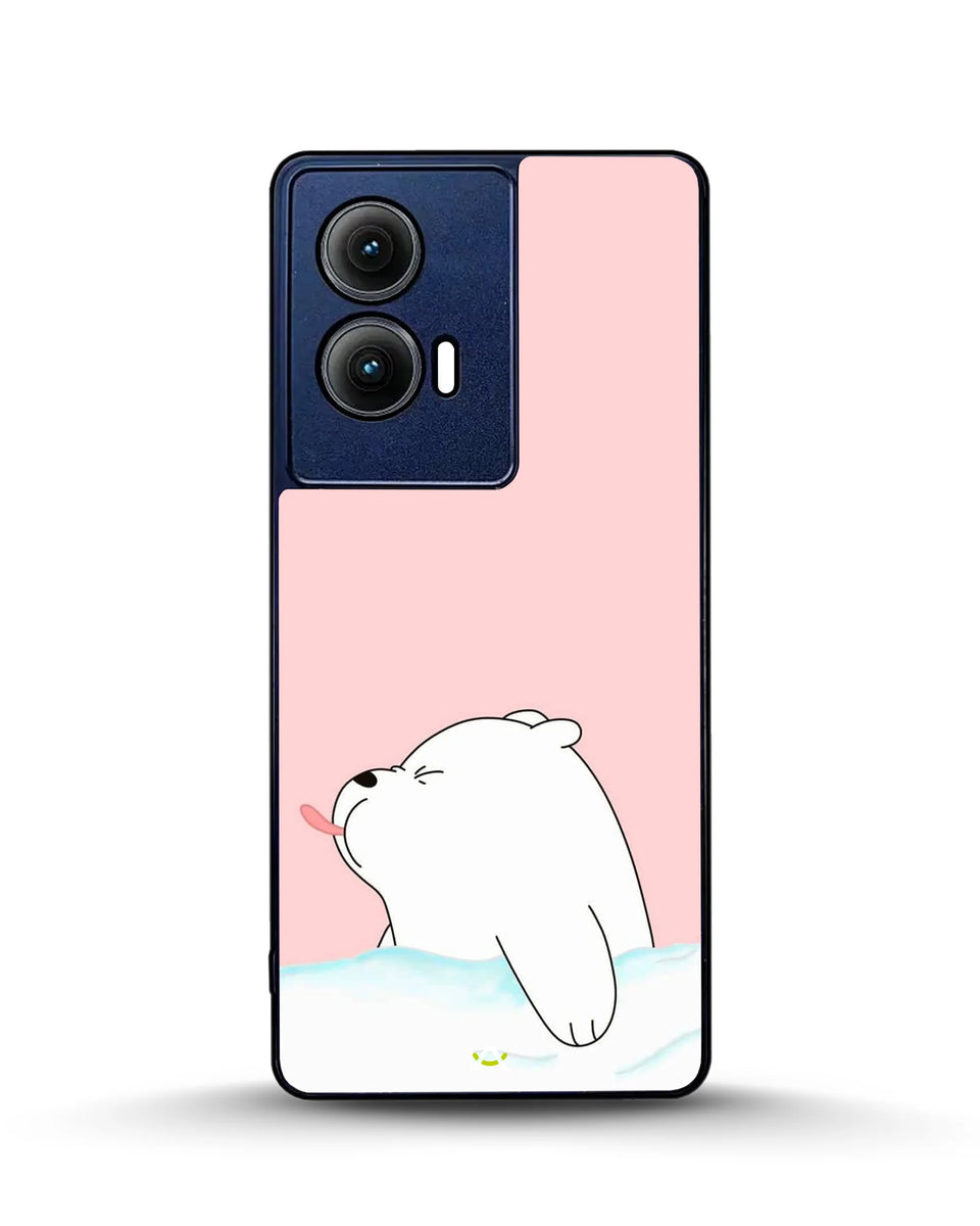Creslia cute bear tongue pink case - cute bear tongue pink case motorola edge 2024