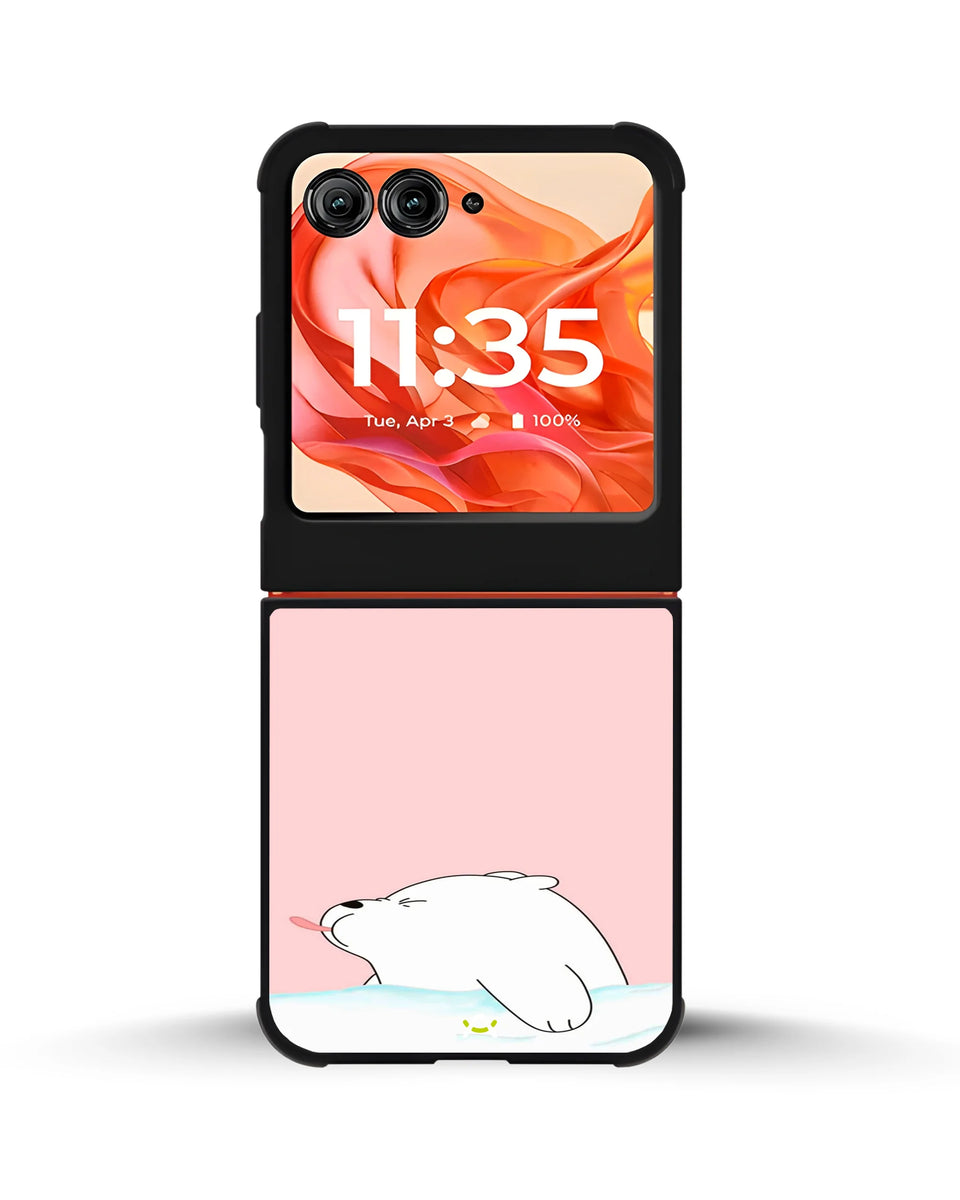 Creslia cute bear tongue pink case - cute bear tongue pink case motorola razr 2025