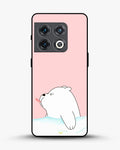 Cute Bear Tongue Out phone case on OnePlus 10 Pro - playful kawaii bear illustration by Creslia