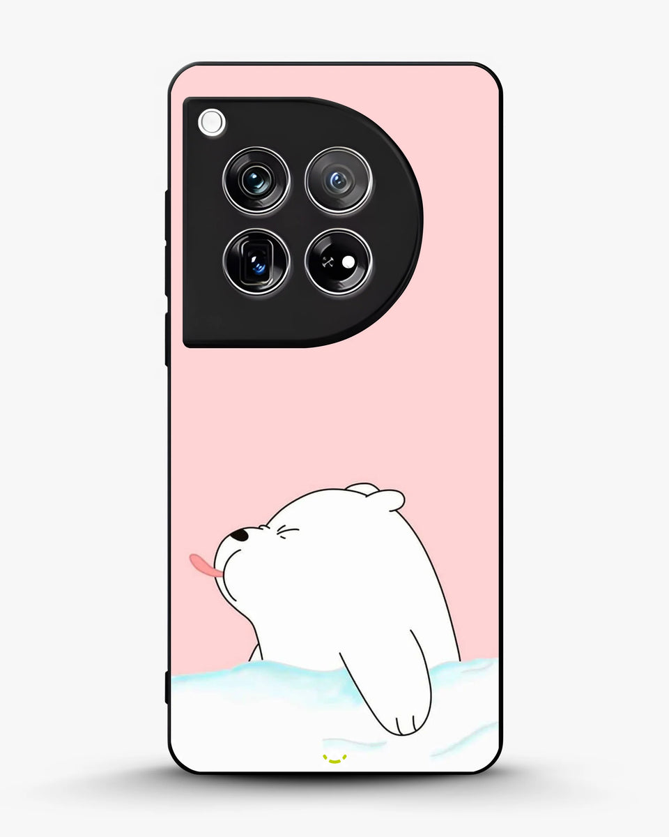 Creslia cute bear tongue pink case - cute bear tongue pink case oneplus 12r