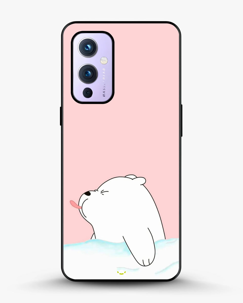 Creslia cute bear tongue pink case - cute bear tongue pink case oneplus 9