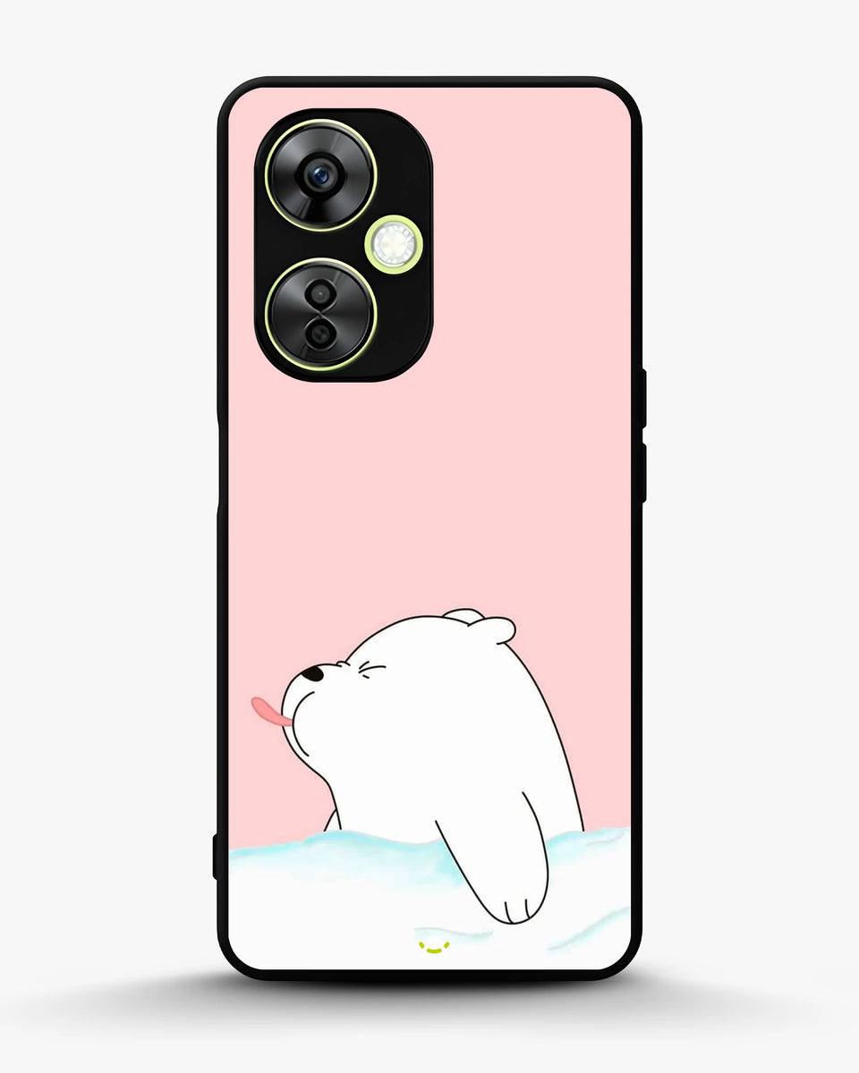 Creslia cute bear tongue pink case - cute bear tongue pink case oneplus nord ce3 lite