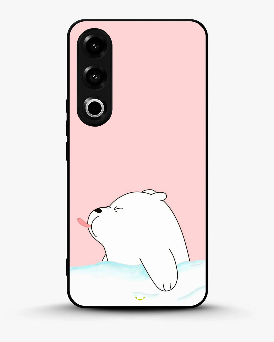 Cute Bear Tongue Out phone case on OnePlus Nord Ce4 - playful kawaii bear illustration by Creslia