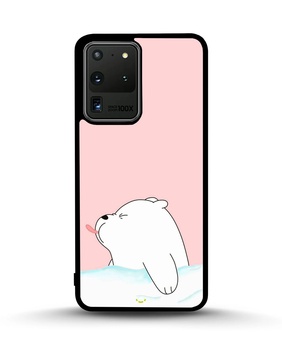Creslia cute bear tongue pink case - cute bear tongue pink case samsung galaxy s20 ultra