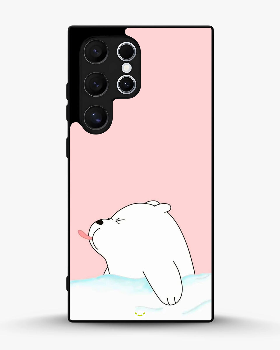Creslia cute bear tongue pink case - cute bear tongue pink case samsung galaxy s22 ultra