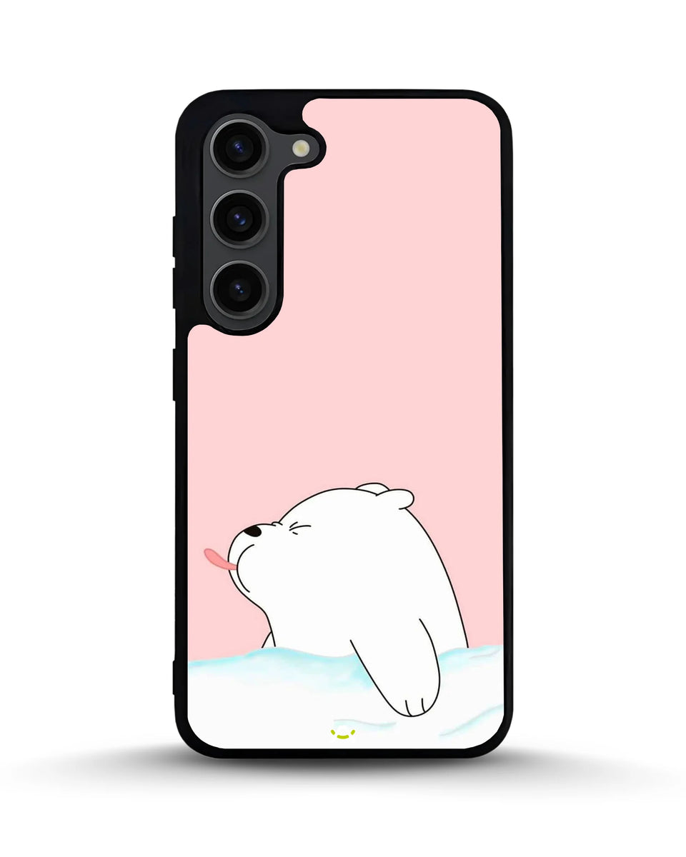 Creslia cute bear tongue pink case - cute bear tongue pink case samsung galaxy s23