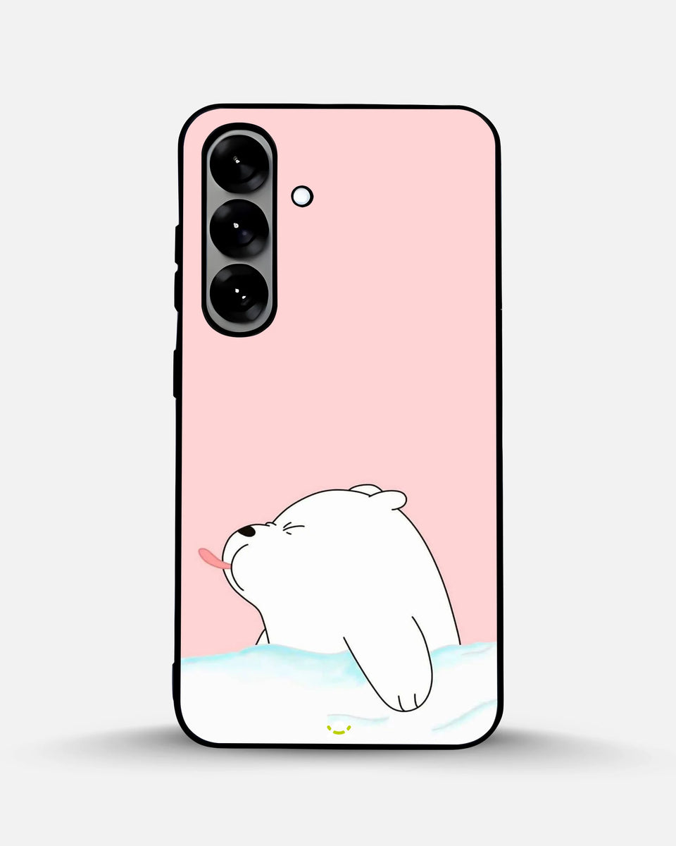 Creslia cute bear tongue pink case - cute bear tongue pink case samsung galaxy s25