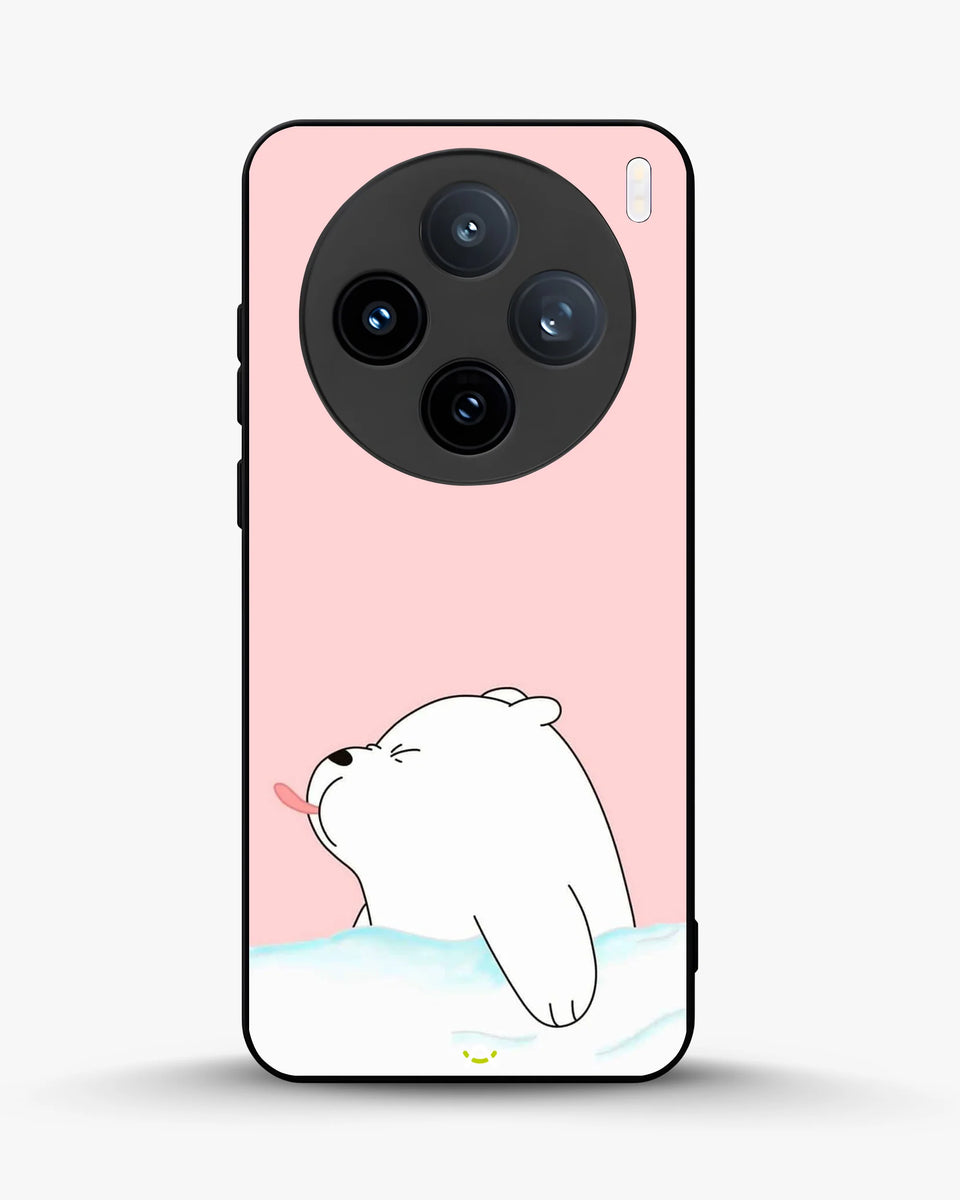 Creslia cute bear tongue pink case - cute bear tongue pink case vivo x100