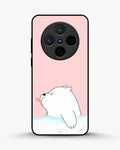 Cute Bear Tongue Out phone case on Vivo X200 - playful kawaii bear illustration by Creslia