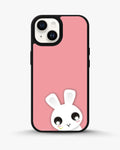 Creslia cute bunny face phone case - cute bunny face phone case iphone 14 plus