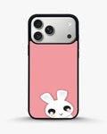 Creslia cute bunny face phone case - cute bunny face phone case iphone 17 pro