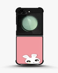 Creslia cute bunny face phone case - cute bunny face phone case samsung galaxy z flip 5