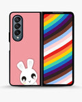 Creslia cute bunny face phone case - cute bunny face phone case samsung galaxy z fold 4