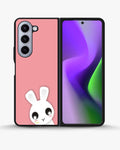 Creslia cute bunny face phone case - cute bunny face phone case samsung galaxy z fold 5