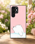Cute Bear Tongue Out Phone Case - Glossy Aluminum Cover for iPhone, Samsung, Pixel, OnePlus & Vivo