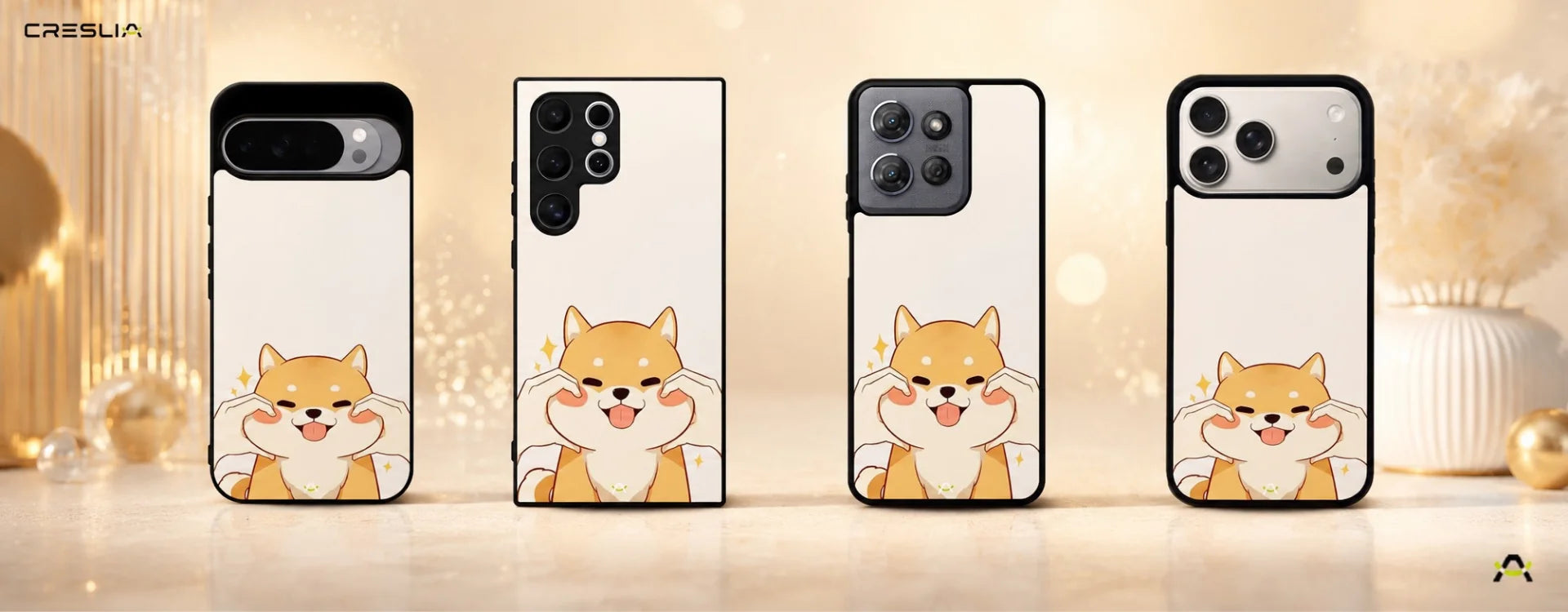 Creslia cute shiba inu phone case - cute shiba inu phone case desktop banner