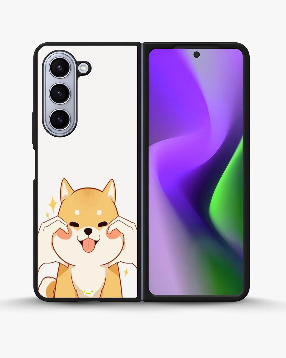 Creslia cute shiba inu phone case - cute shiba inu phone case samsung galaxy z fold 5