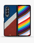 Creslia diagonal stripes phone case - diagonal stripes phone case samsung galaxy z fold 4