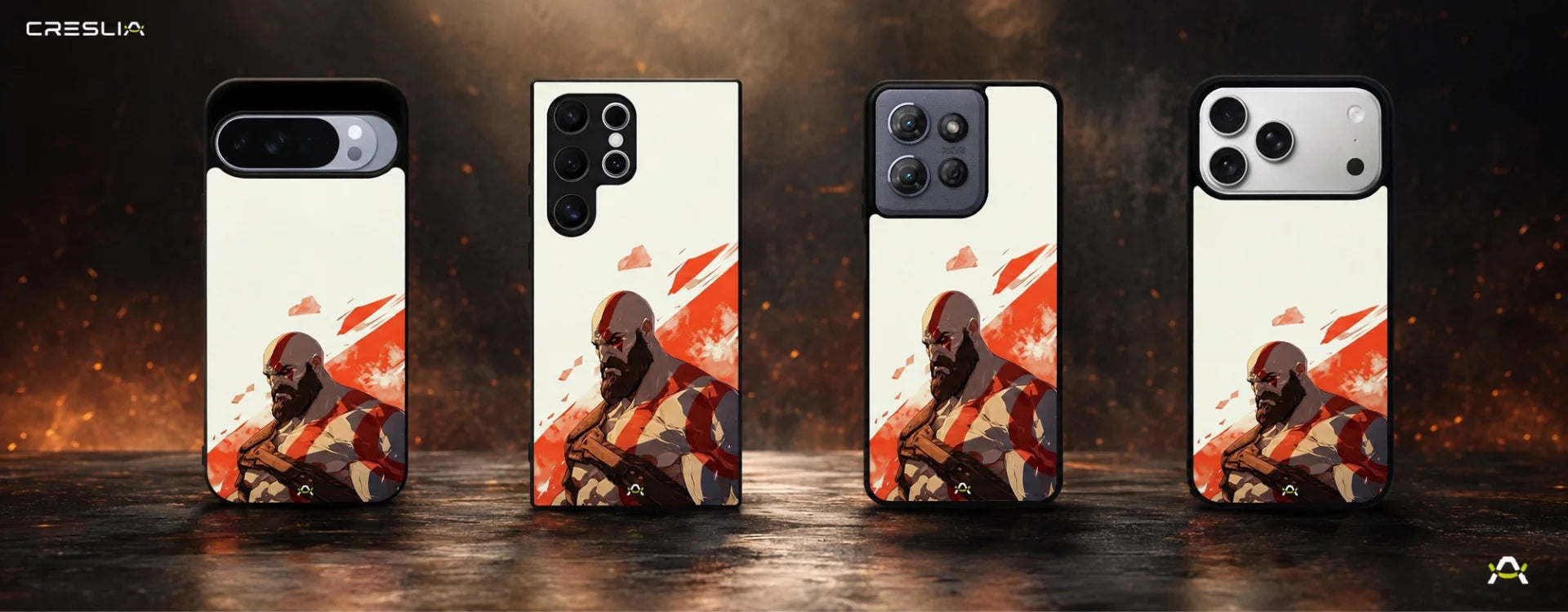 Creslia fierce warrior red phone case - fierce warrior red phone case desktop banner