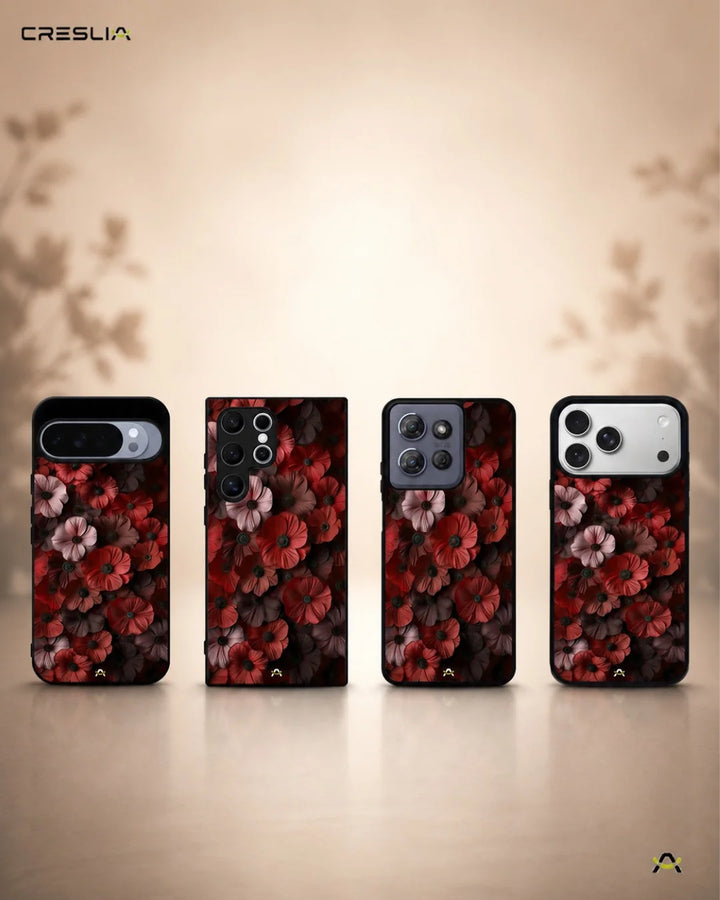 Creslia floral phone case red - floral phone case red mobile banner