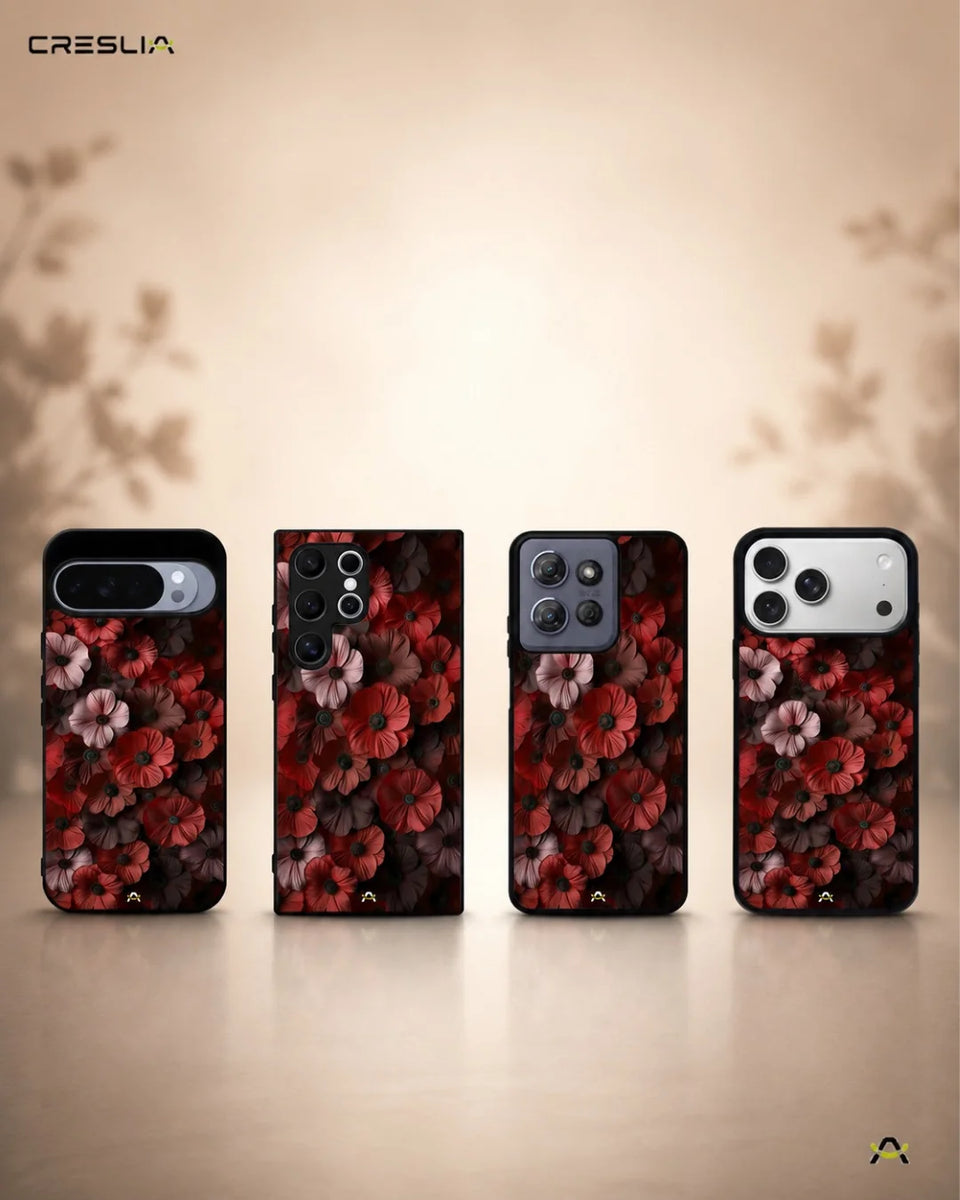 Creslia floral phone case red - floral phone case red mobile banner