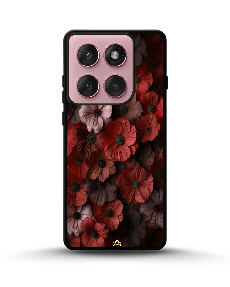 Creslia floral phone case red - floral phone case red motorola edge 2025