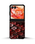 Creslia floral phone case red - floral phone case red motorola razr 2025