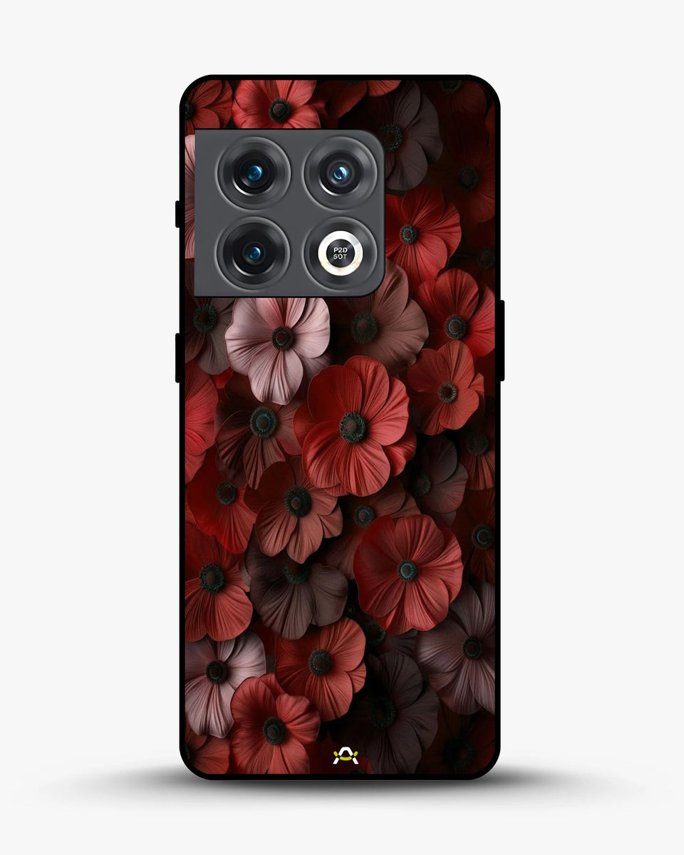 Creslia floral phone case red - floral phone case red oneplus 10 pro