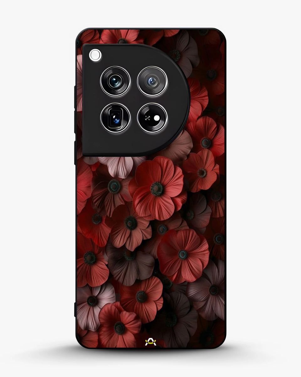 Creslia floral phone case red - floral phone case red oneplus 12r