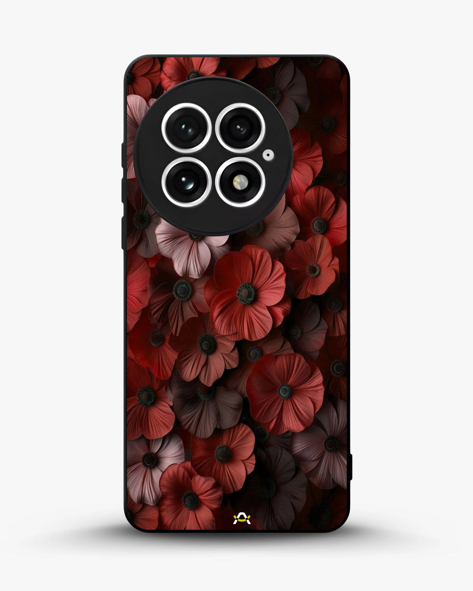 Creslia floral phone case red - floral phone case red oneplus 13