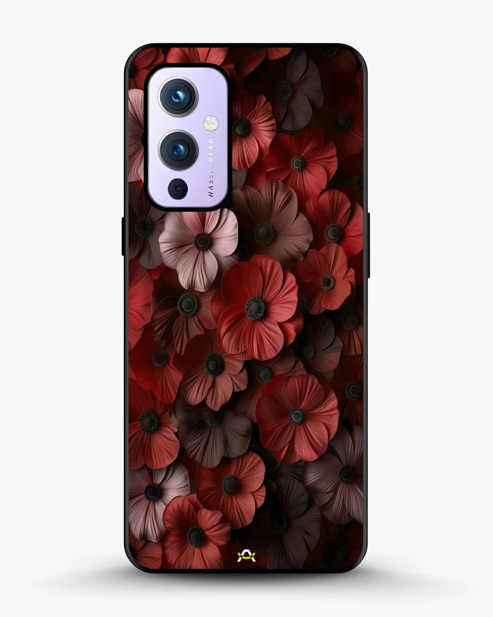 Creslia floral phone case red - floral phone case red oneplus 9