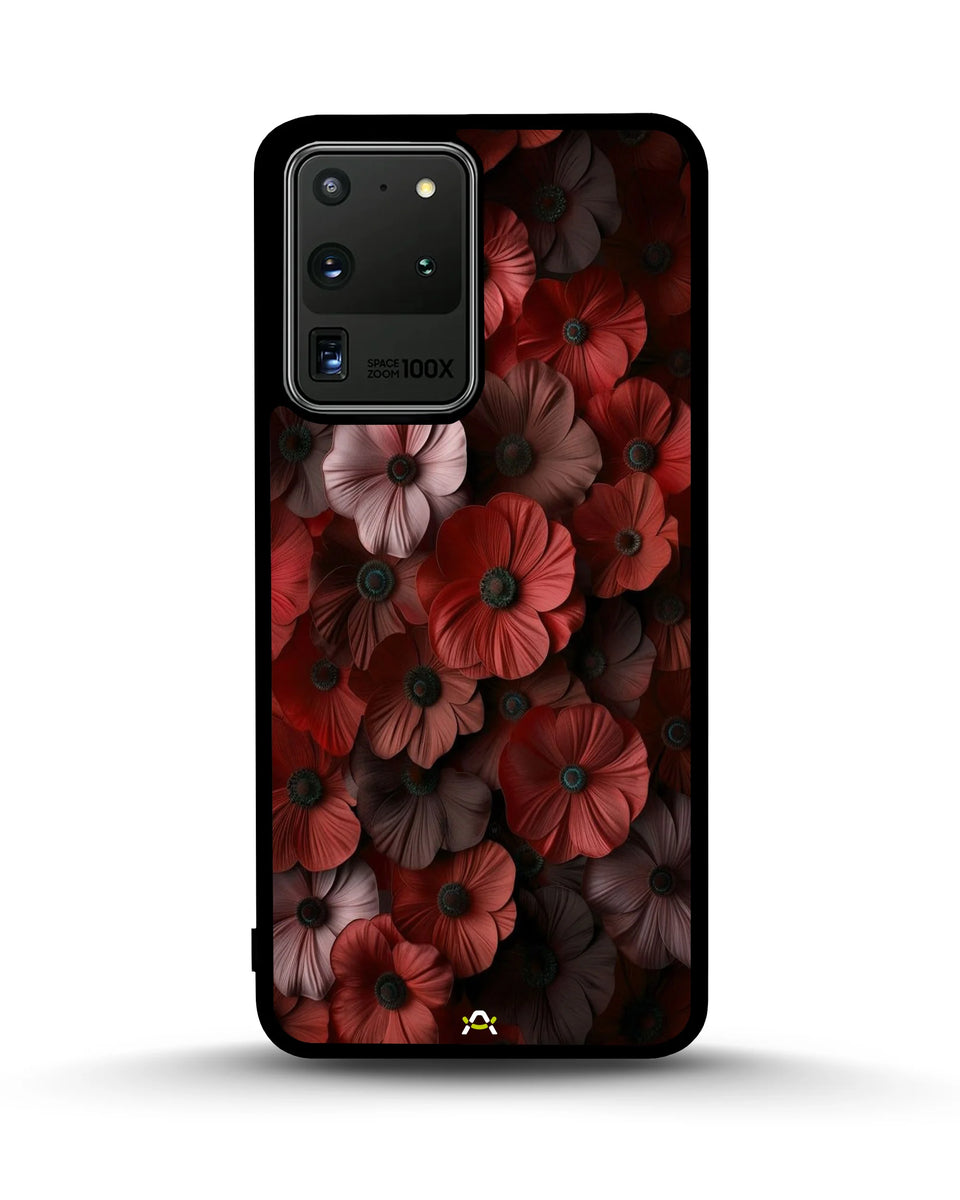 Creslia floral phone case red - floral phone case red samsung galaxy s20 ultra
