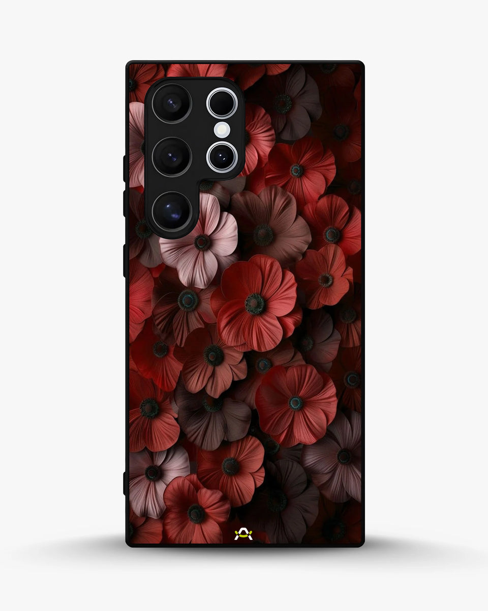 Creslia floral phone case red - floral phone case red samsung galaxy s23 ultra