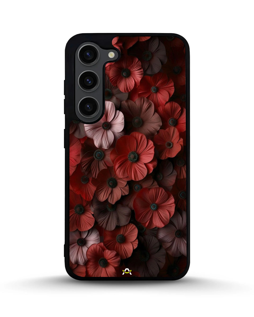 Creslia floral phone case red - floral phone case red samsung galaxy s23
